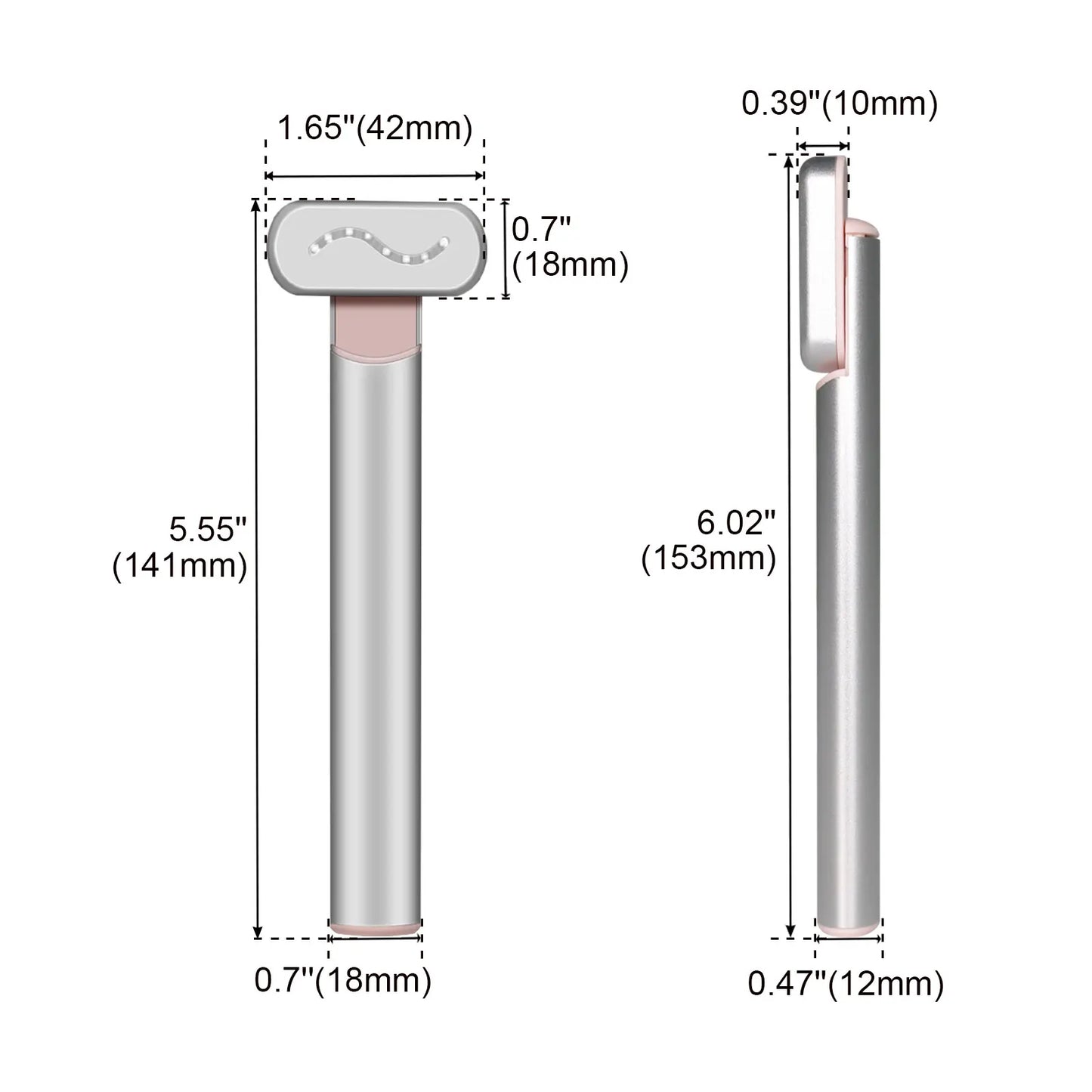Hot Sell Pdt Red Light Therapy Wand Handheld Neck Face Led Massager Device Led Photon Therapy Pen