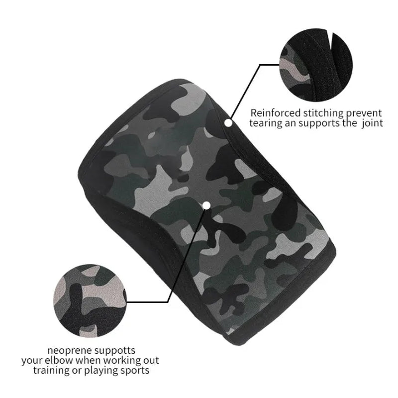 Skangduke 1Pair 7MM Elbow Pads Dumbbells Crossfit Gym Weights Bodybuilding Weightlifting Elbow Brace Support Fitness Training