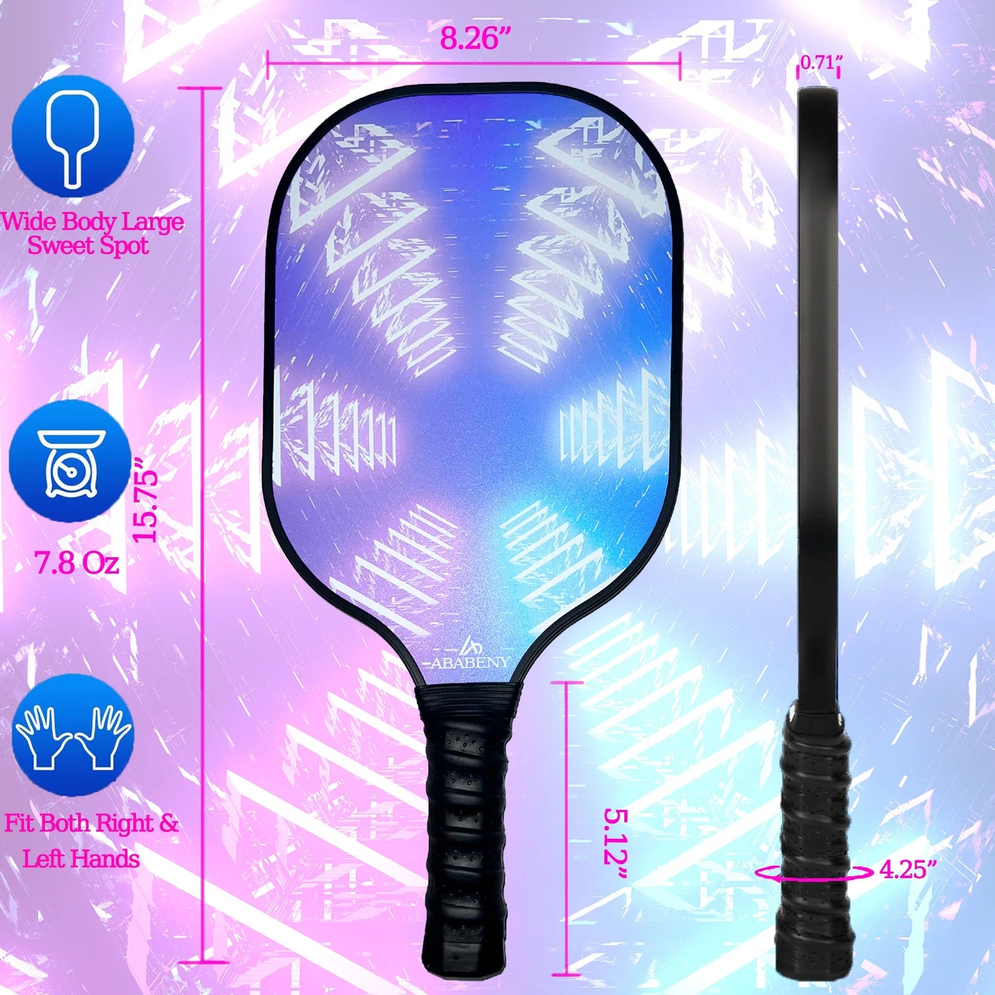 Pickleball Paddles Set of 2, USAPA Approved Fiberglass Surface Pickleball Set with Pickleball Rackets, Lightweighted Pickle Ball Paddle Set For Men Women with 4 Pickle Balls, Carrying Bag