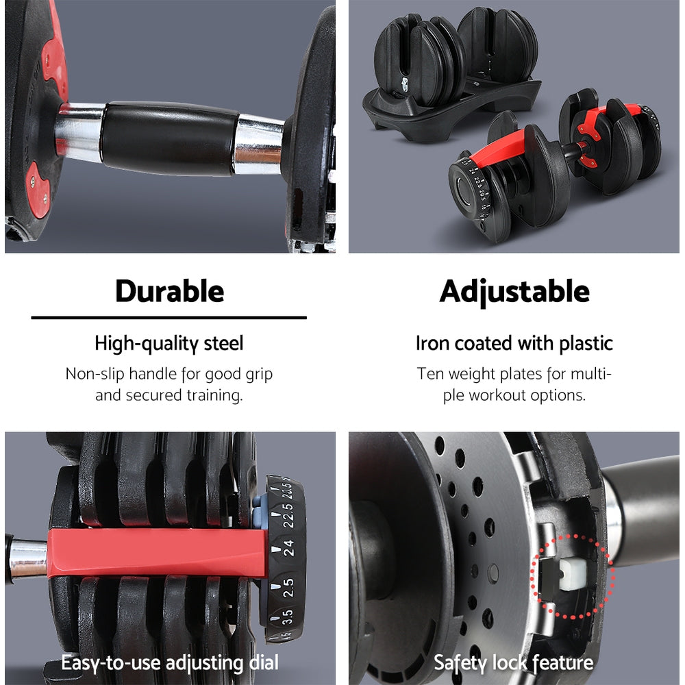 24kg Adjustable Dumbbells