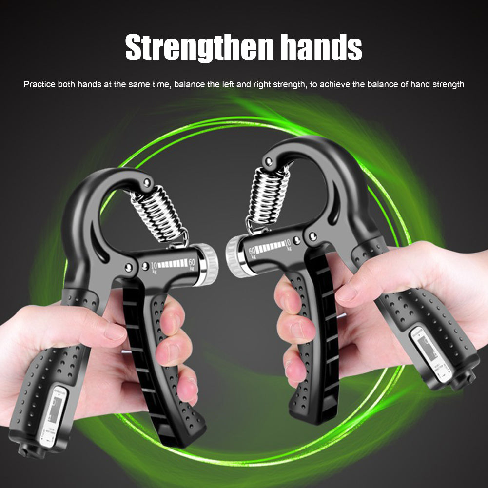 Adjustable R-Shaped Hand Grip Exercise Power Countable Exercise Enhancer Gripper Spring Finger Pinch Wrist Expander Training