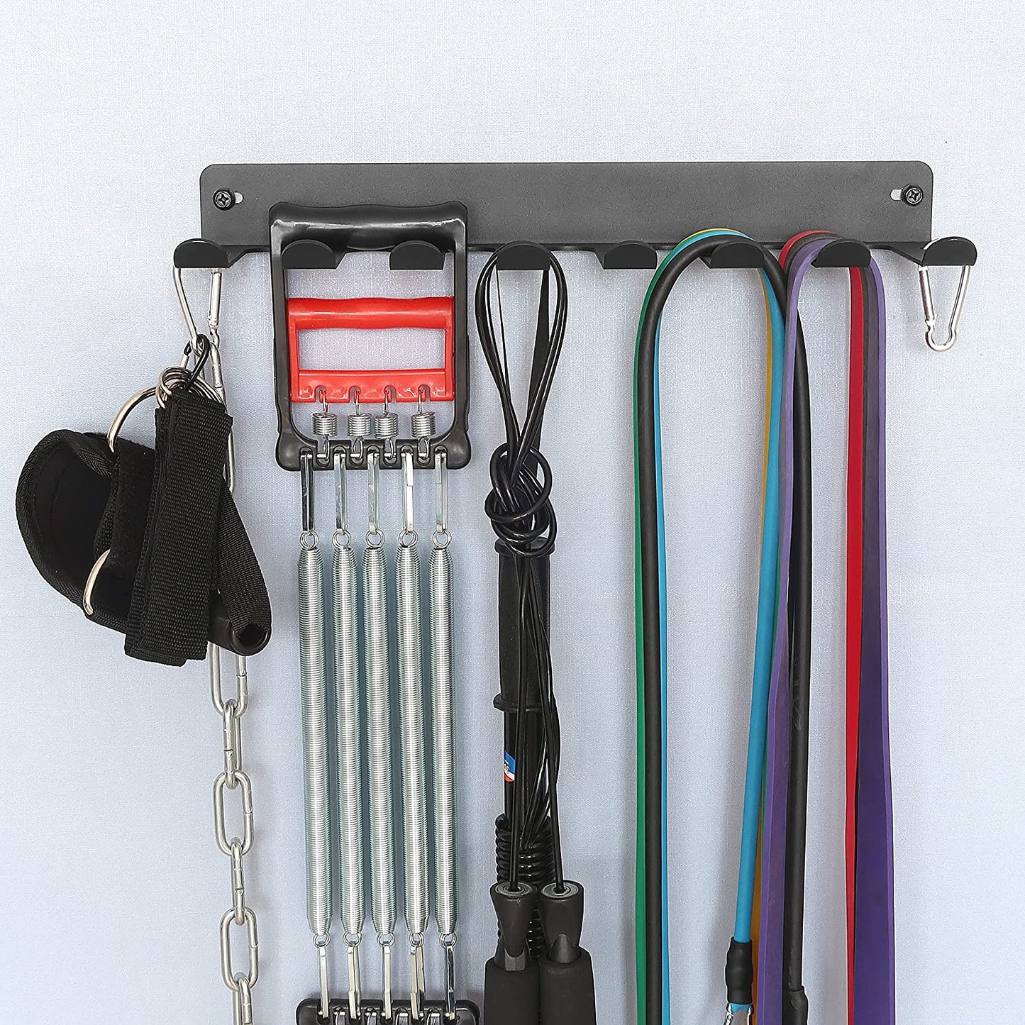 Gym Storage Rack,Home Gym Organizer Resistance Band Storage Rack Gym Wall Rack Hanger for Gym Accessories Olympic Barbells, Workout Bands, Yoga Foam Roller or Tools …