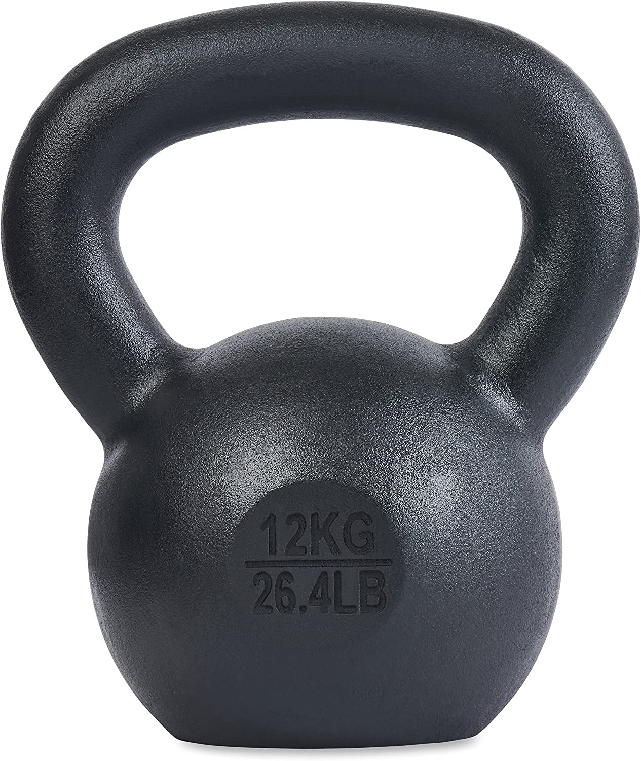 Powder Coated Kettlebells with LB and KG Markings - Strength Training, Functional Fitness, Plyometrics