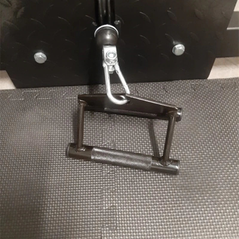 Home Gym Fitness Rowing V-Bar Pulley Cable Machine Handle Biceps Triceps Back Muscle Workout Hand Grip Lat Pull down Bar