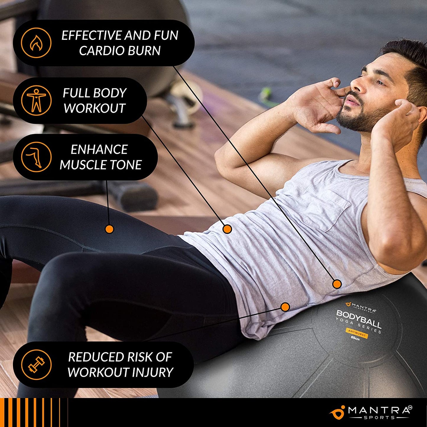 Exercise Ball Yoga Ball Chair for Fitness, Stability, Pilates, Pregnancy, Birthing, Therapy or Workout - 55Cm / 65Cm / 75Cm Extra Thick, Anti-Burst & Non-Slip, Gym Quality Balance Ball - Pump & Guide