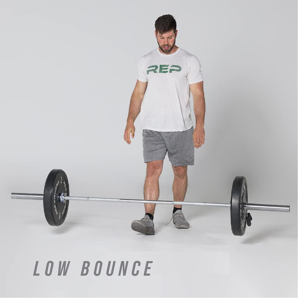 Black Bumper Plates for Strength and Conditioning Workouts and Weightlifting