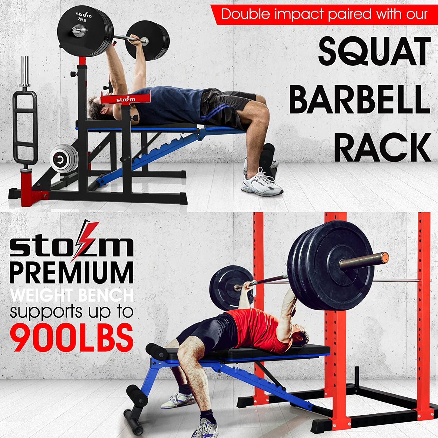14 Gauge Steel Deluxe Adjustable Weight Bench for Multipurpose Incline Decline Exercises – Weight Capacity 900 Lbs Full Body Workout - Flat Weight Bench, Sit up Bench and Standard Weight Bench (Cobalt)