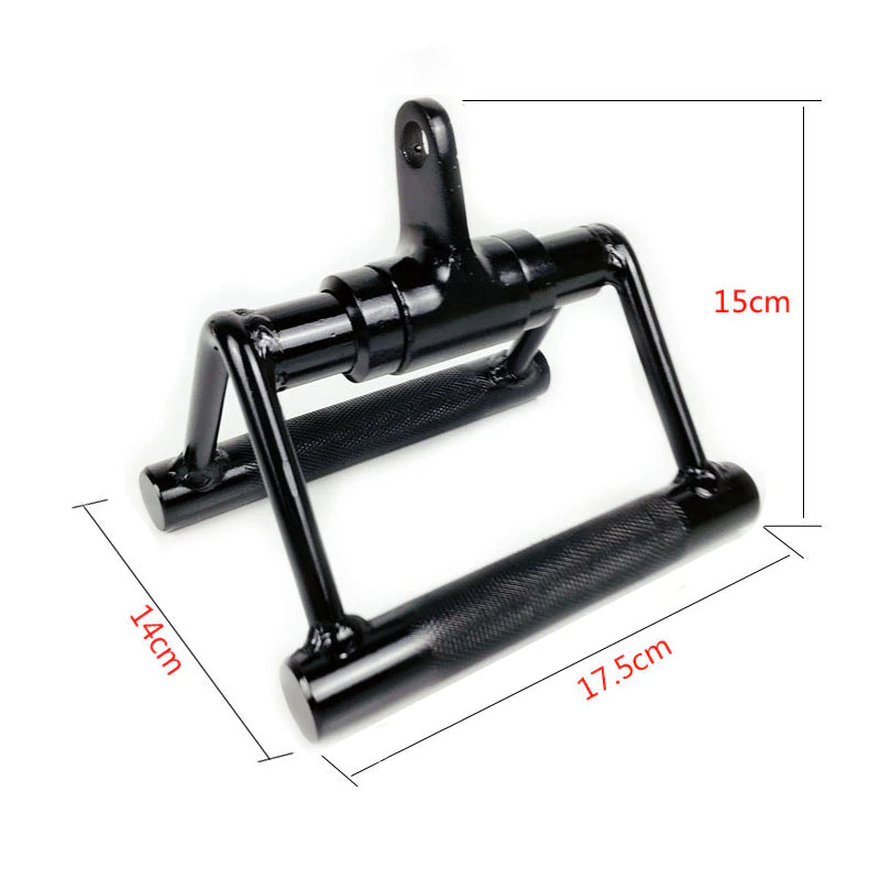 Home Gym Fitness Rowing V-Bar Pulley Cable Machine Handle Biceps Triceps Back Muscle Workout Hand Grip Lat Pull down Bar