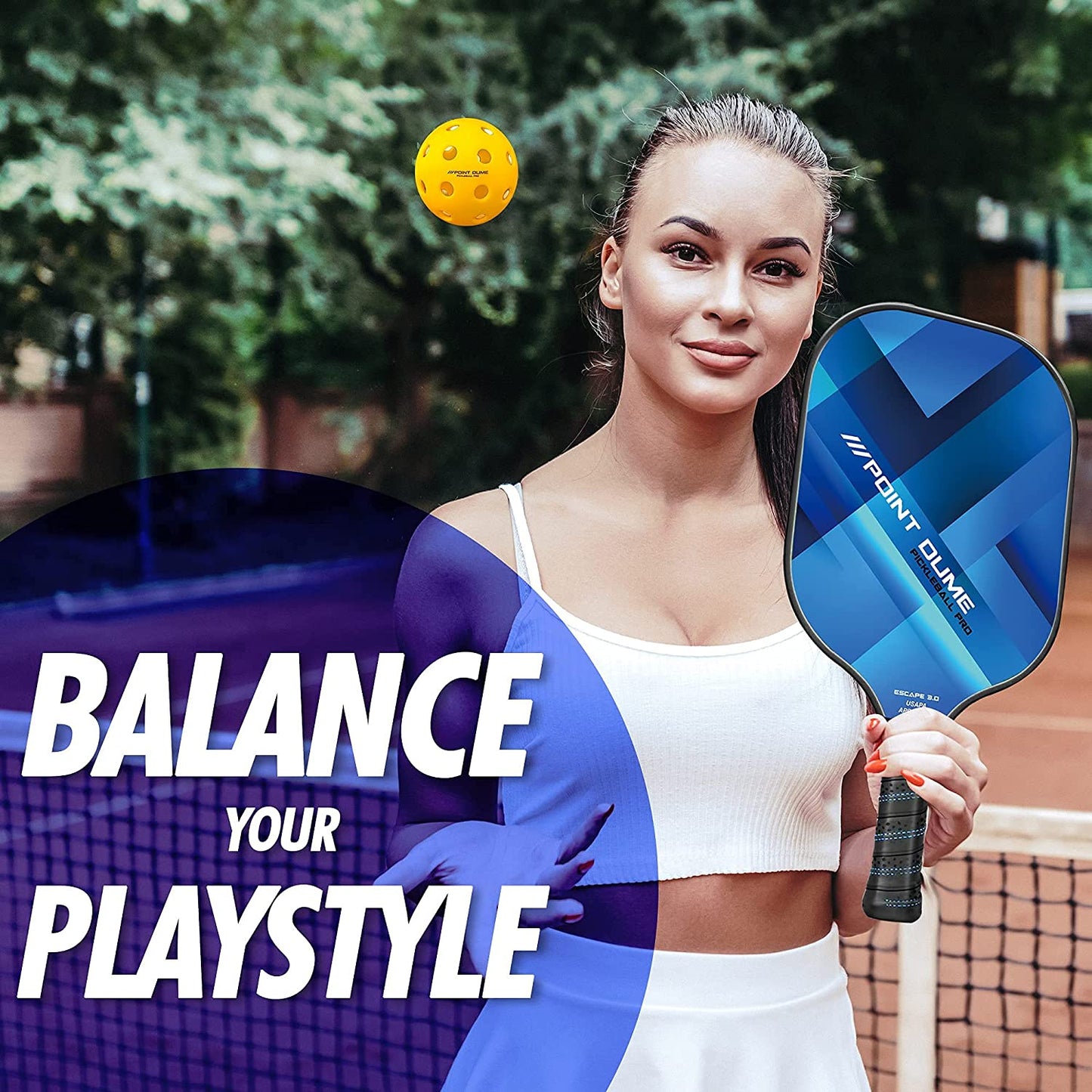 Pickleball Paddles Pickle Ball Raquette Set Premium Graphite Carbon Pickleball Paddle Set of 2 Paddles 4 Pickleballs and Carry Case Pickleball Set USAPA Approved Premium Pickleball Rackets