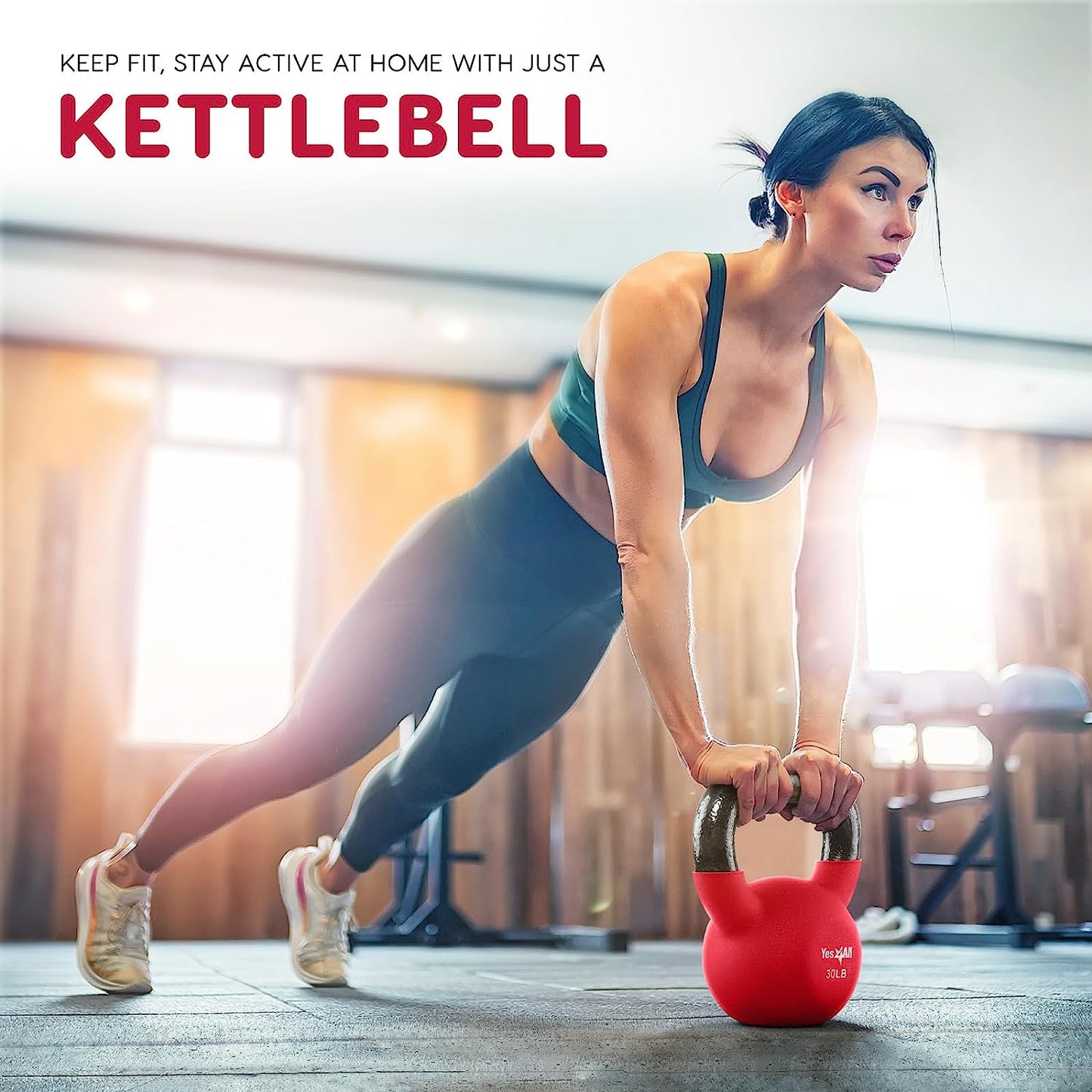 Contoured Adjustable/Neoprene Coated Strength Training Kettlebells Color Weights 5-50Lbs