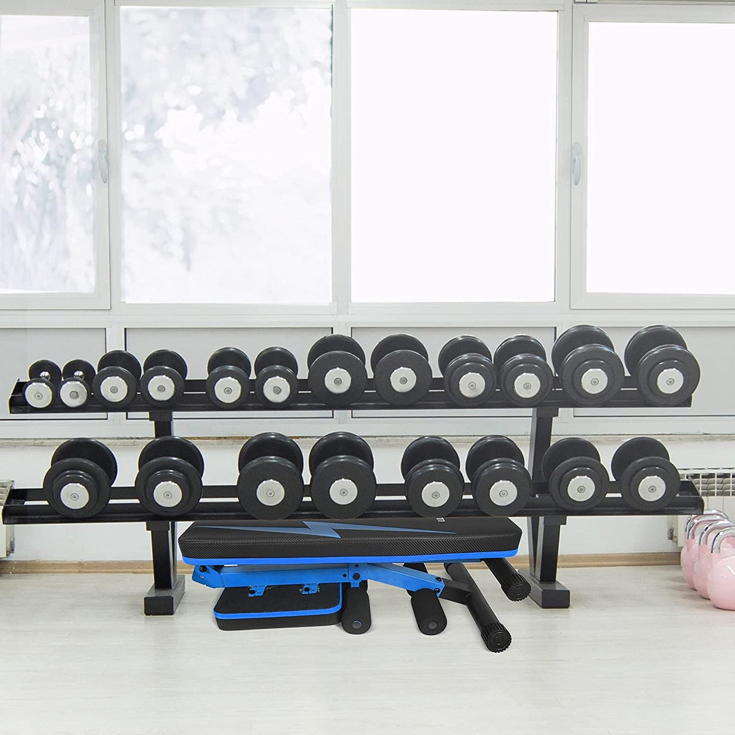 14 Gauge Steel Deluxe Adjustable Weight Bench for Multipurpose Incline Decline Exercises – Weight Capacity 900 Lbs Full Body Workout - Flat Weight Bench, Sit up Bench and Standard Weight Bench (Cobalt)