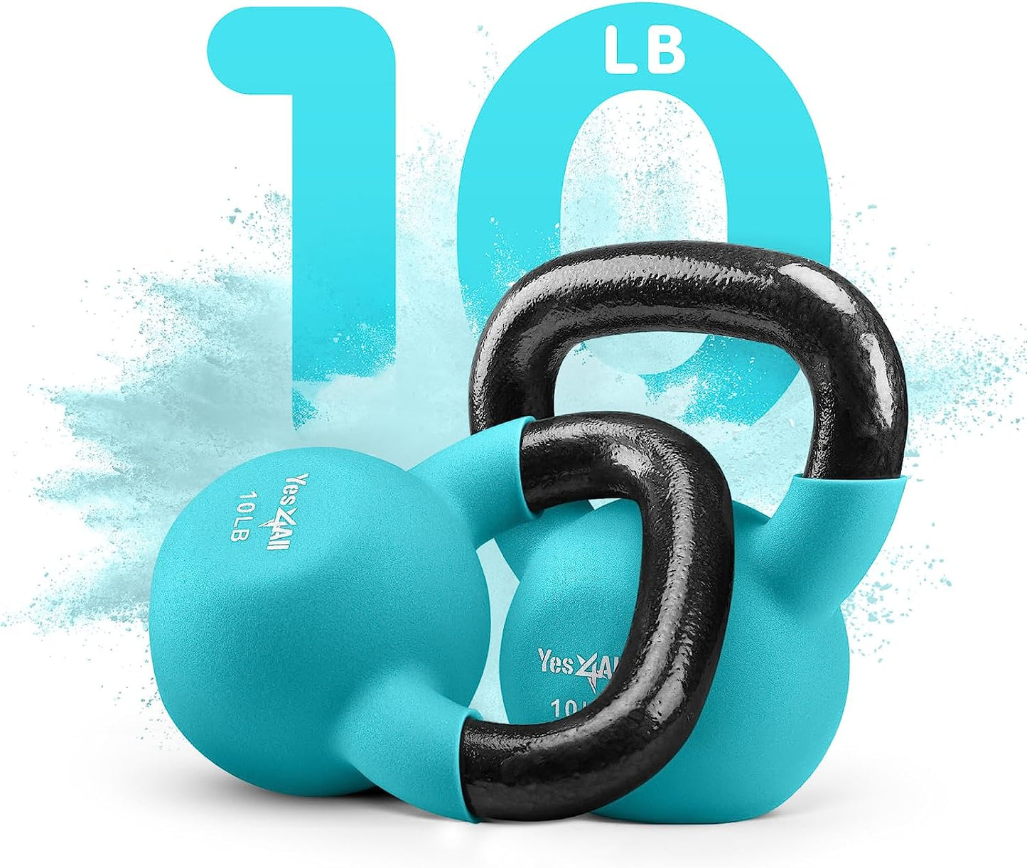 Contoured Adjustable/Neoprene Coated Strength Training Kettlebells Color Weights 5-50Lbs