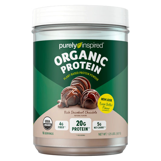 Organic Plant Protein Powder, Decadent Chocolate, 22G Protein, 1.5Lb