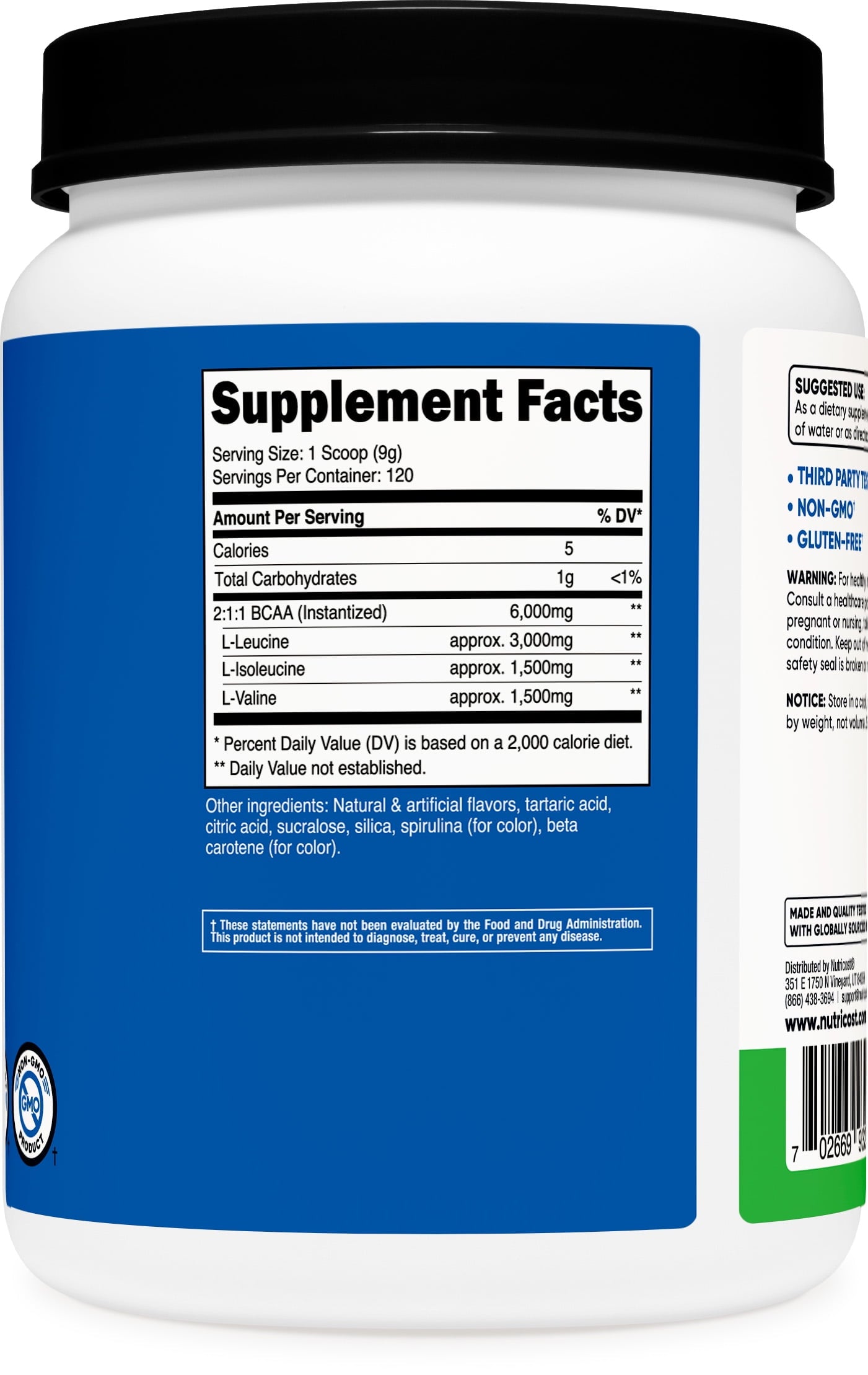 BCAA Powder 2:1:1 (Green Apple) 1 Kg - Amino Acid Supplement