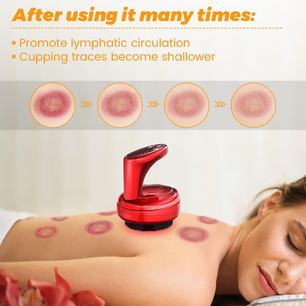 3 in 1 Cupping Set,Electric Cupping Therapy Machine,Powerful Suction Heating Cupping Massager,Electronic Cupping Device,Rechargeable Adjustable Handheld Cupping Massage Tool for Back Body