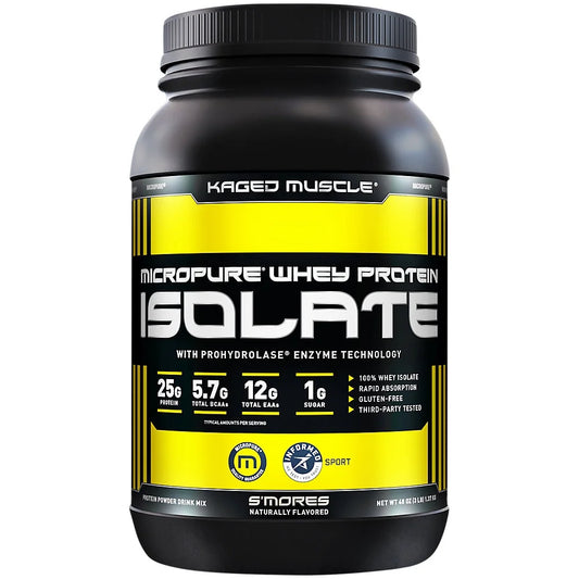 Kaged 100% Whey Protein Isolate Powder for Post Workout Recovery & Muscle-Building