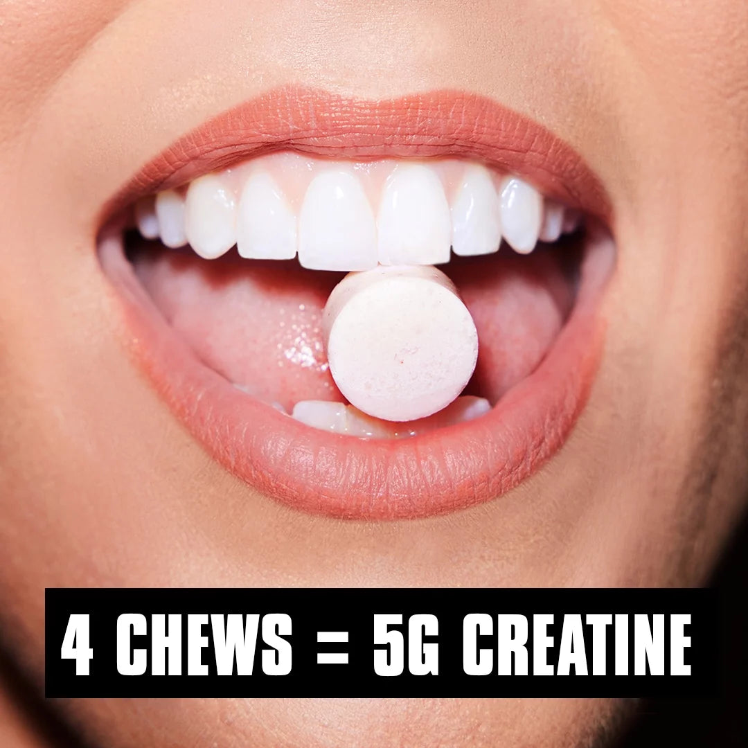 Creatine Chews - Fruit Punch Flavor. 5 Grams of Creatine Monohydrate per Serving