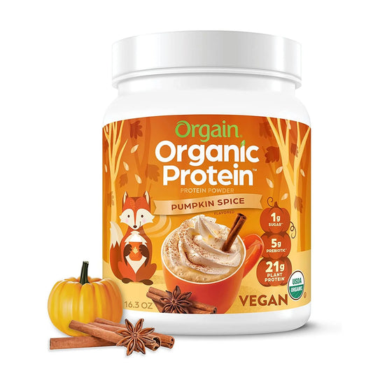 Organic Vegan 21G Protein Powder, Plant Based, Pumpkin Spice 1.02Lb