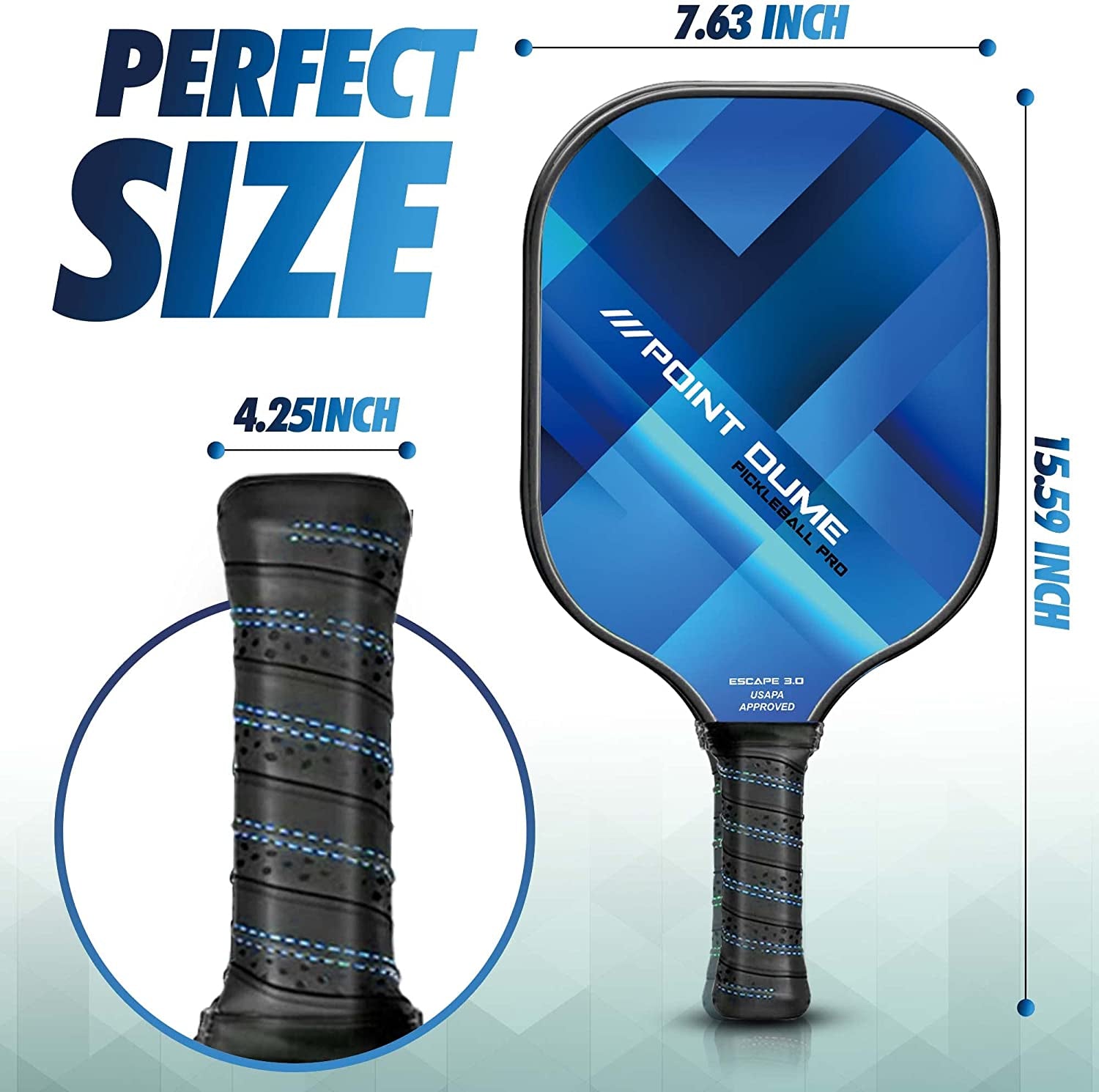 Pickleball Paddles Pickle Ball Raquette Set Premium Graphite Carbon Pickleball Paddle Set of 2 Paddles 4 Pickleballs and Carry Case Pickleball Set USAPA Approved Premium Pickleball Rackets