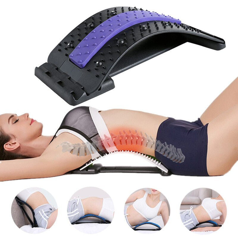 Magnetic Therapy Back Stretcher Neck and Back Massager Magic Massage Stretcher Lumbar Cervical Support Pain Relief Spine Device