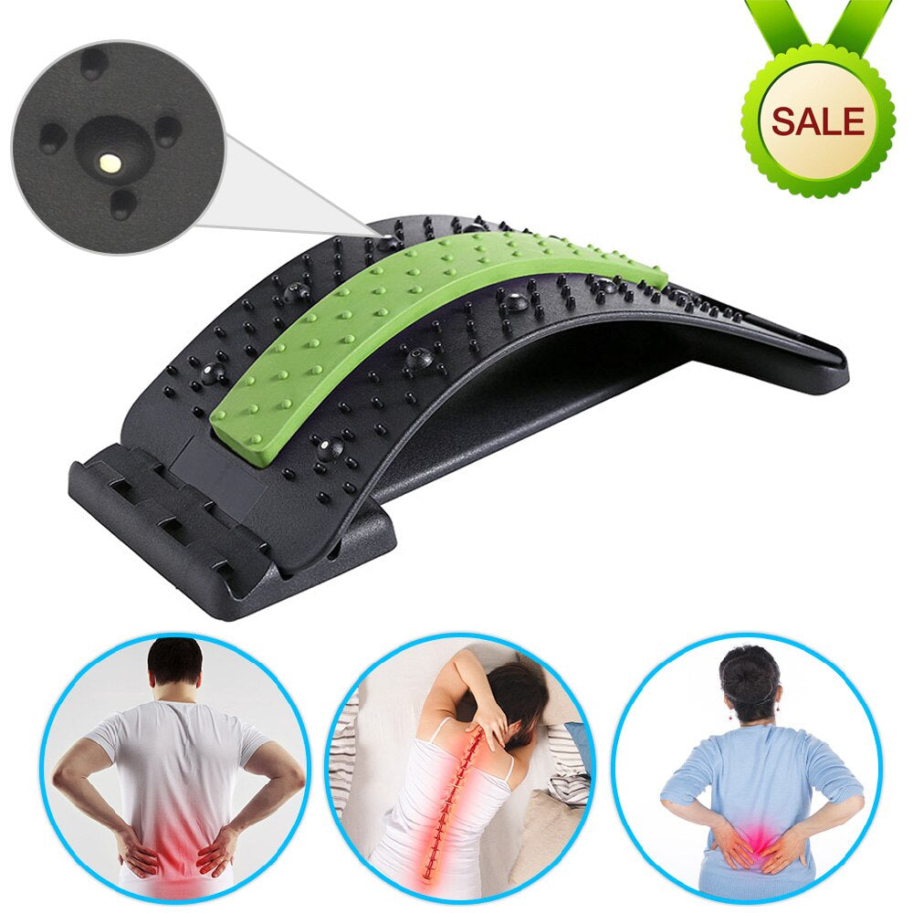 Magnetic Therapy Back Stretcher Neck and Back Massager Magic Massage Stretcher Lumbar Cervical Support Pain Relief Spine Device