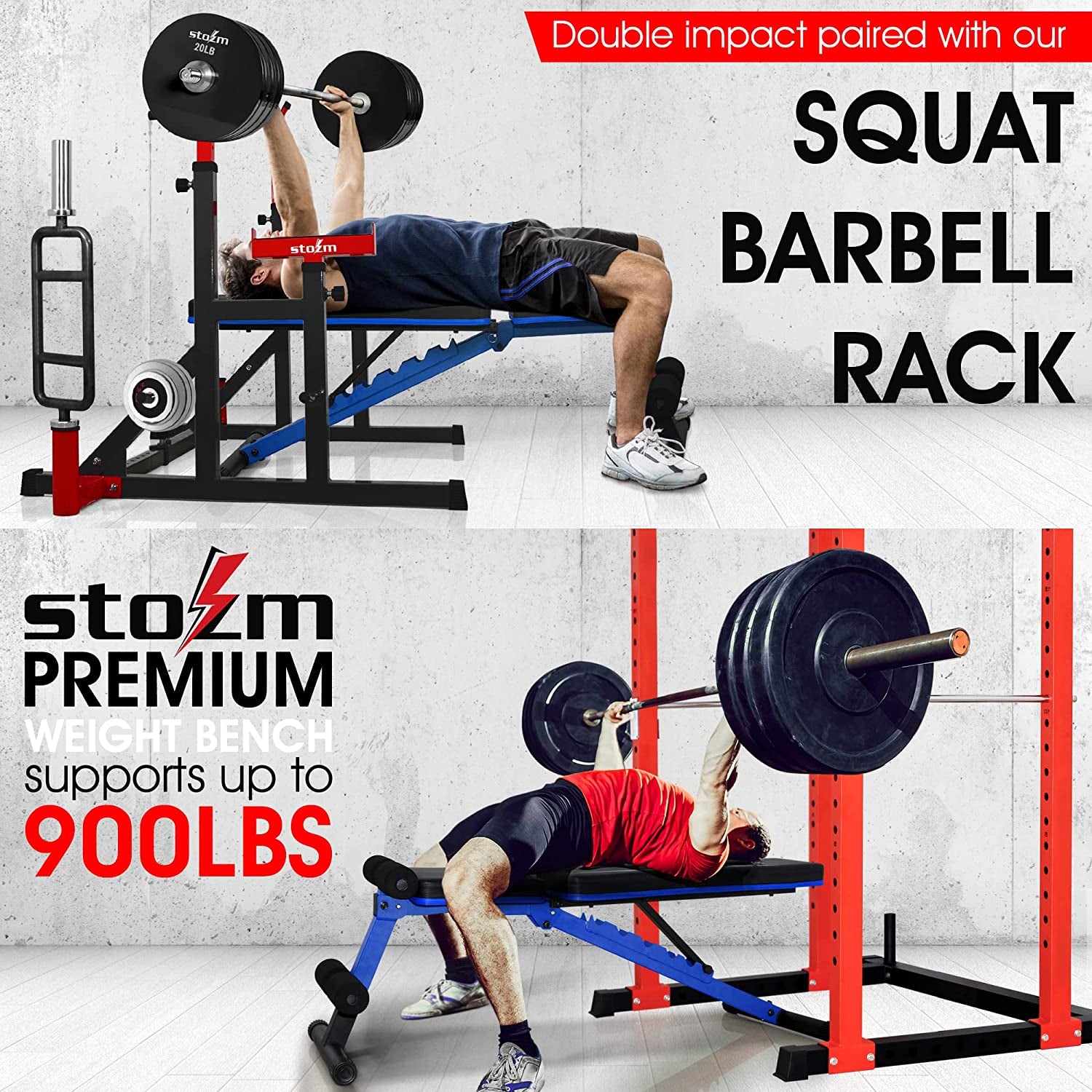 14 Gauge Steel Deluxe Adjustable Weight Bench for Multipurpose Incline Decline Exercises – Weight Capacity 900 Lbs Full Body Workout - Flat Weight Bench, Sit up Bench and Standard Weight Bench (Cobalt)